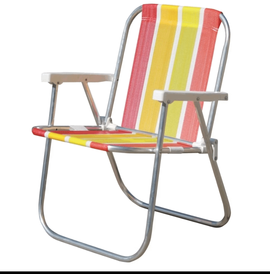 [APP] Cadeira de Praia Alta Botafogo Lar & Lazer Alumínio 047 Sortida