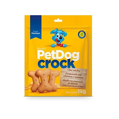 Pet Dog Biscoito Crock Tradicional Para Cães - 1Kg _ Leia descrição