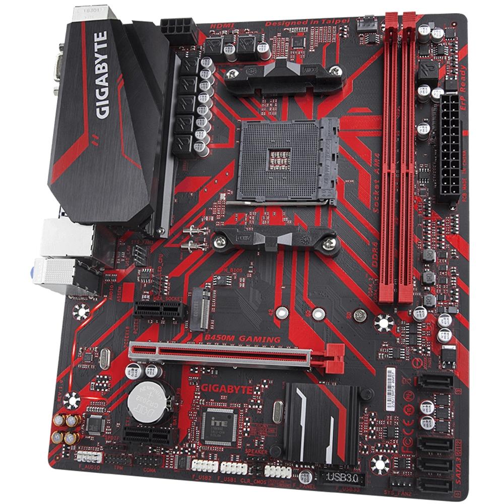 Placa-Mãe Gigabyte B450M Gaming, AMD AM4, mATX, DDR4