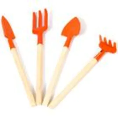 Conjunto de Ferramentas Para Jardinagem e Horta Com 4 Peças