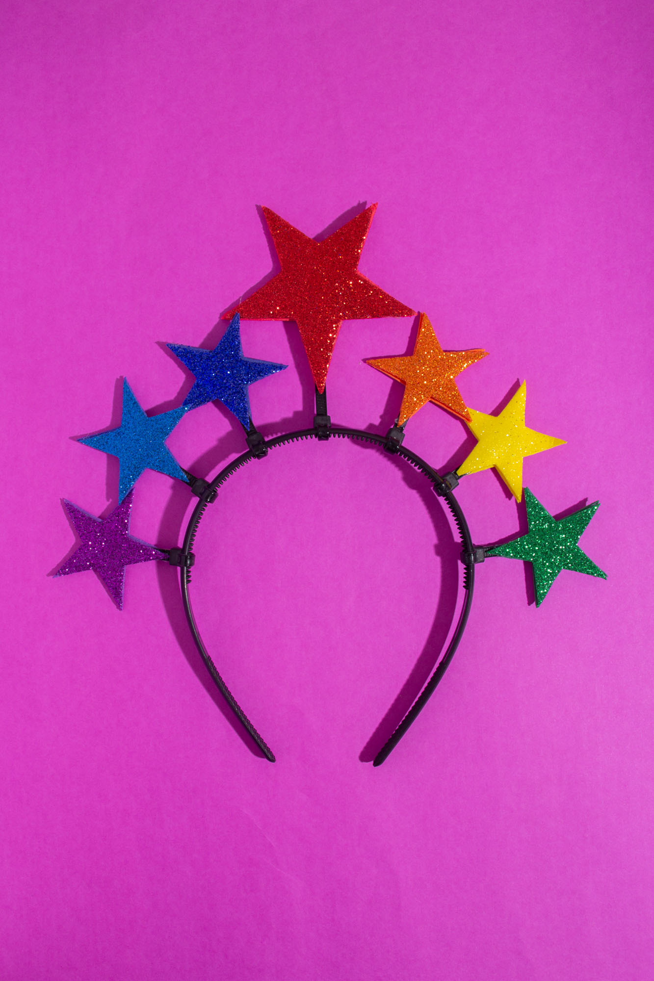 Tiara De Carnaval Mix Estrelas Colorida