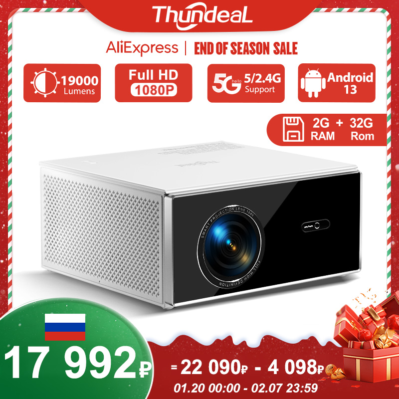 [Do Brasil] Projetor ThundeaL-Projetor Android, Full HD 1080P, TD98, WiFi