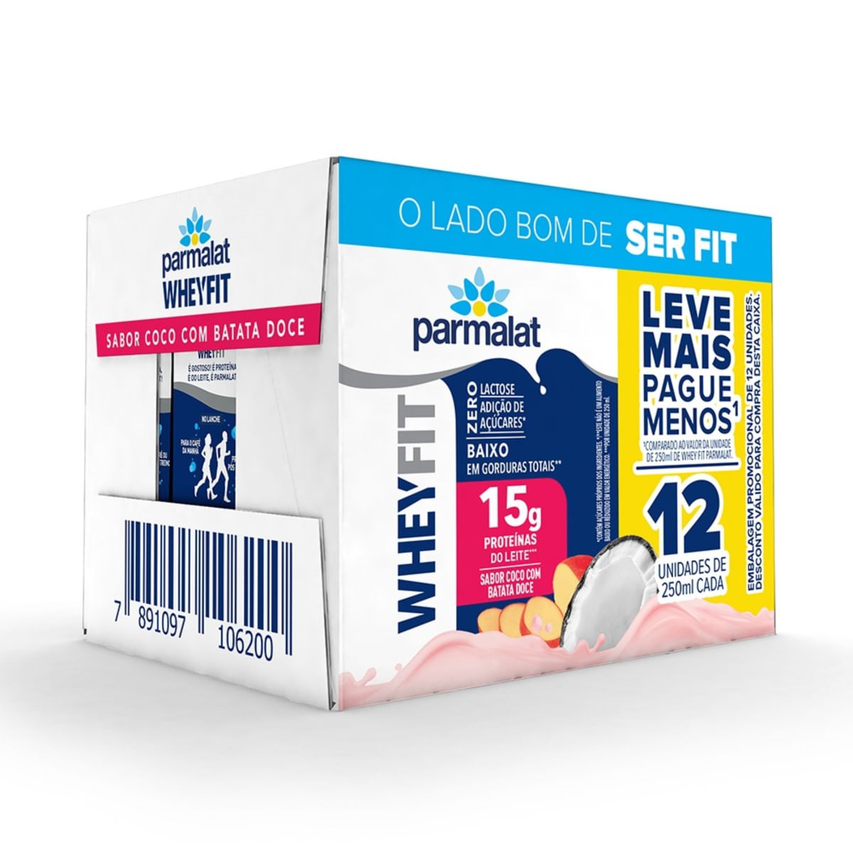 Bebida Láctea Whey Fit Parmalat Coco 12x250ml