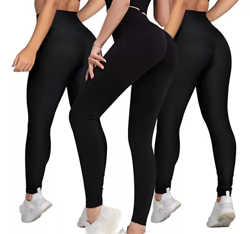 Kit 3 Calça Legging Suplex Grossa Cós Alto Atacado Feminina