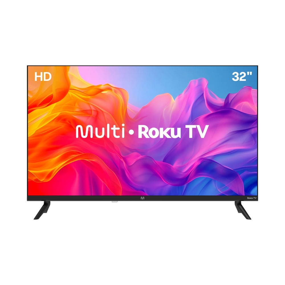 [MULTICOIN] Multi Roku TV 32Smart com imagem HD 3 HDMI 2 USB compatível com Alexa e Google Home - TL052M