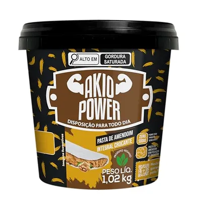 Akio Pasta De Amendoim Integral Crocante Power 1.02Kg
