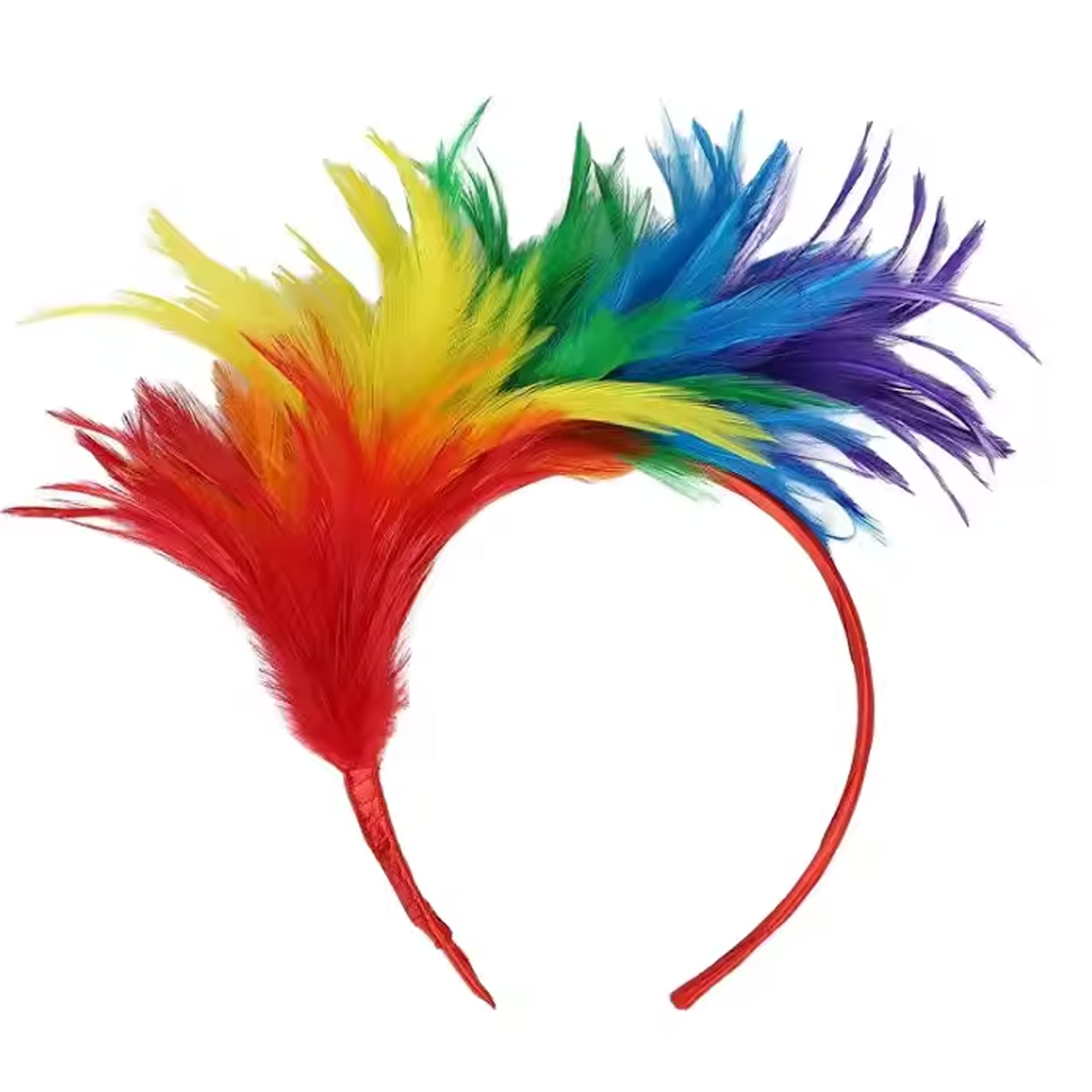 Tiara De Carnaval Penas Coloridas