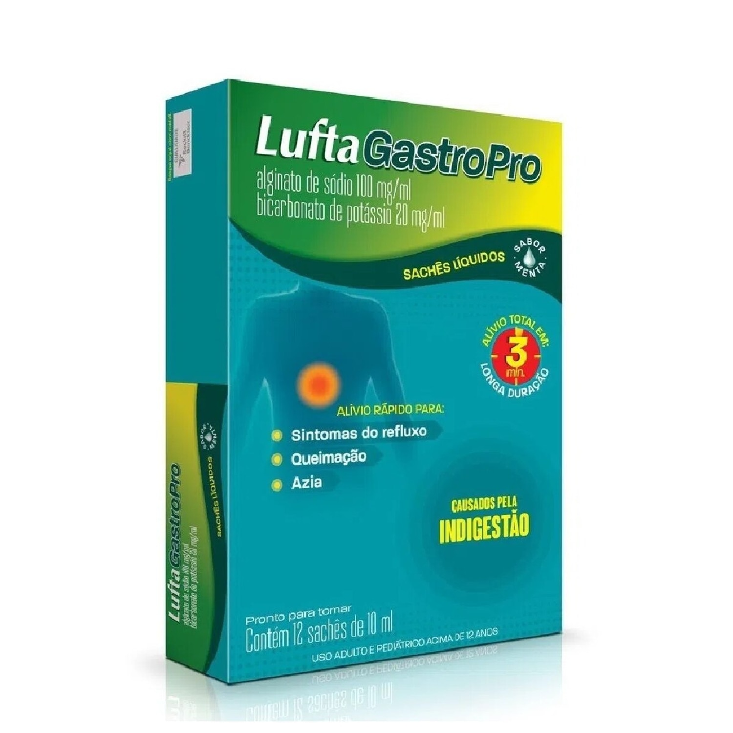 Luftagastropro 100mg + 20mg Suspensao Oral 12 Saches 10ml