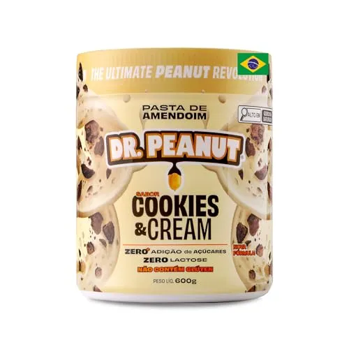 Dr Peanut Pasta De Amendoim - 600G Cookies And Cream Com Whey - Dr. Peanut