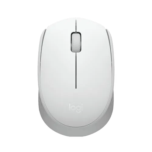 Mouse sem fio Logitech M170 com Design Ambidestro Compacto, Conexão USB e Pilha Inclusa - Branco