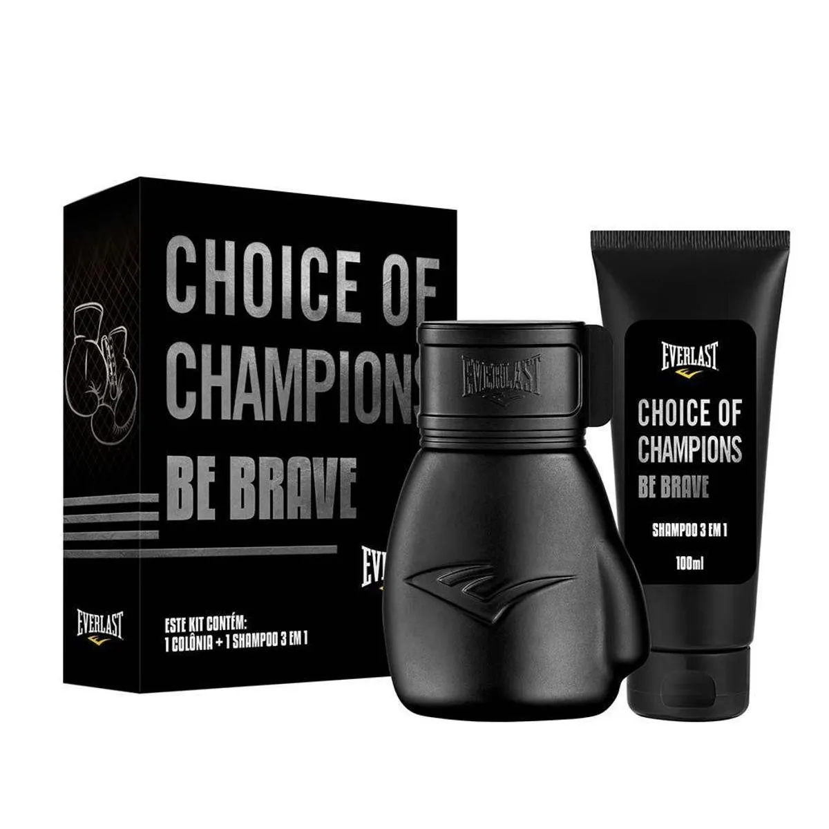 Everlast Be Brave Kit - Deo Colônia + Shampoo 3 Em 1 Kit