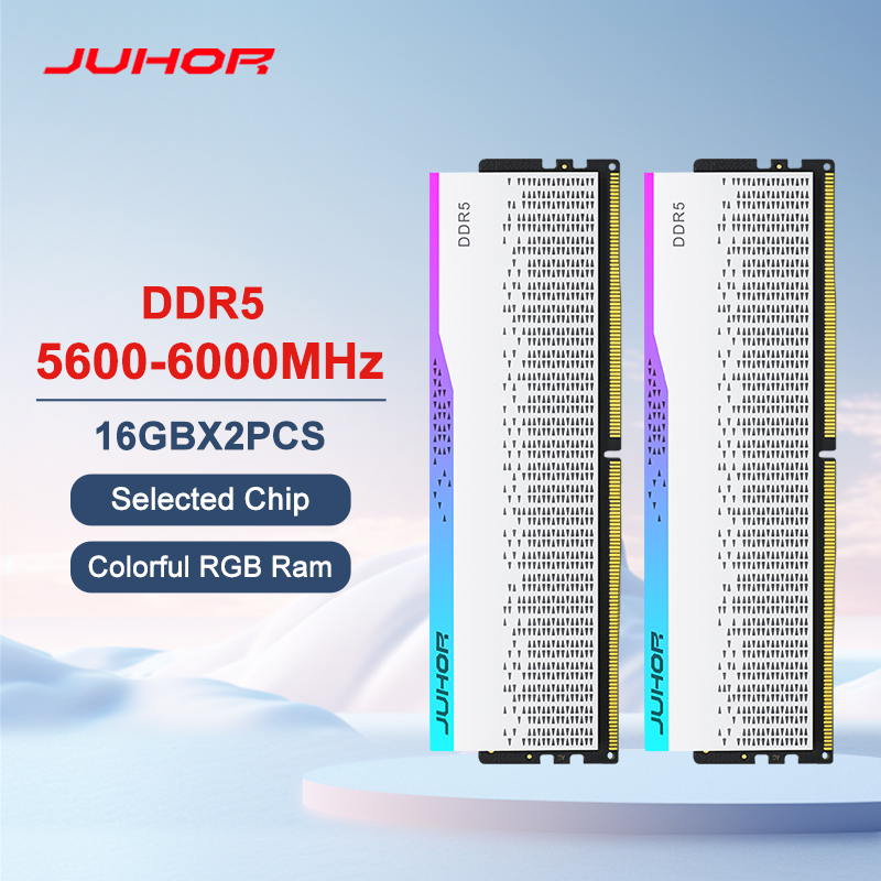 Memória de desktop JUHOR RGB DDR5 16GBX2 6000MHz 5600MHz Dimm Memoria Ram de alta velocidade - AliExpress 7