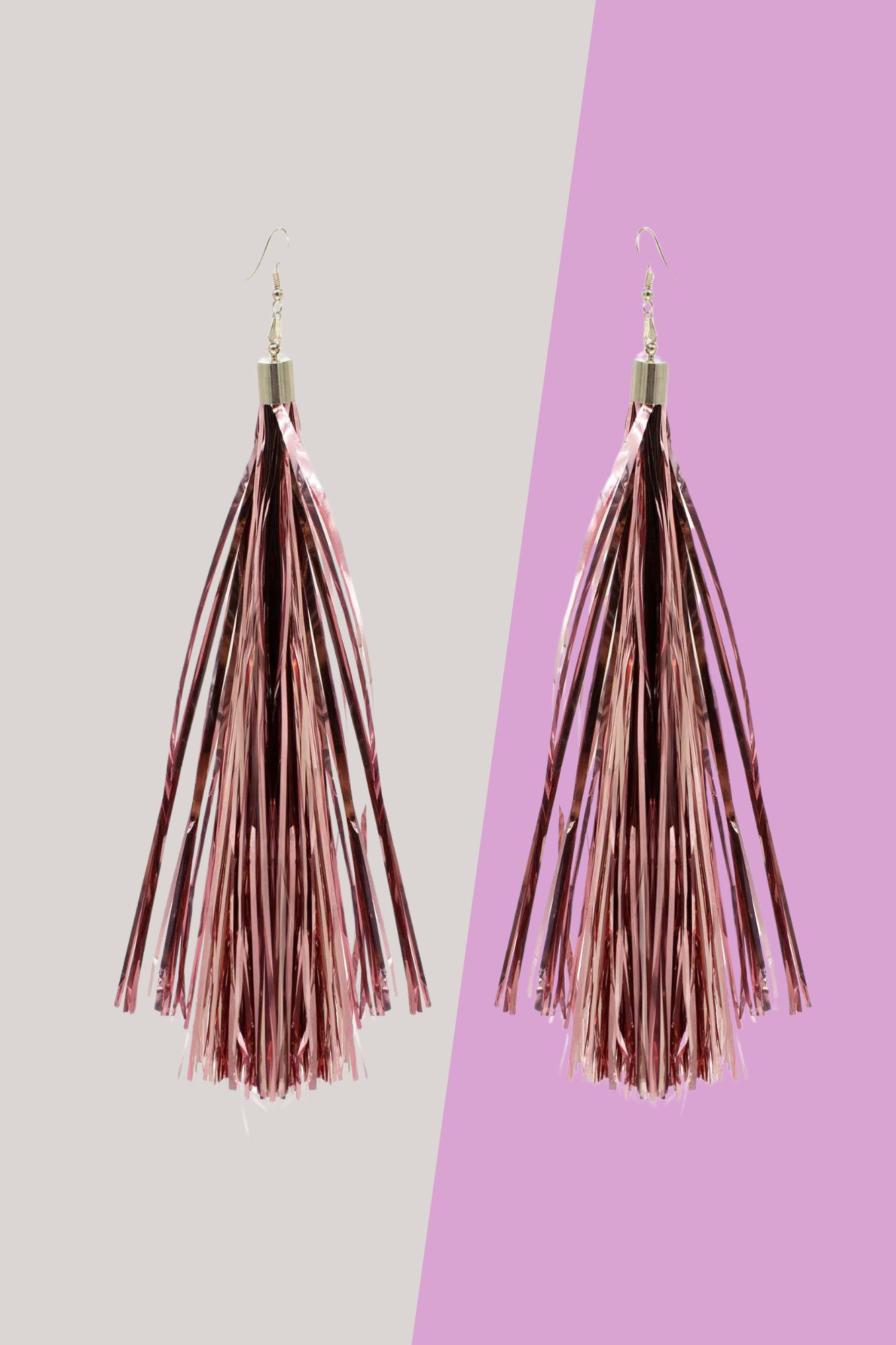 Brinco Carnaval Fitinhas Metalizadas Rose