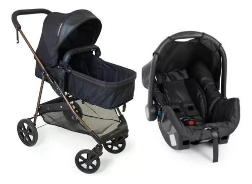 Carrinho bebê Conforto Passeio Moisés Napoli Galzerano Preto