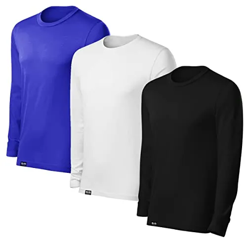 Kit com 3 Camisetas Proteção Solar Uv 50 Ice Tecido Gelado - Slim Fitness - Preto - Branco - Royal - M