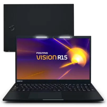 Notebook Positivo Vision R15 AMD® Ryzen 7-5700U Linux 32GB RAM 512GB SSD IPS Full HD 15.6”- Preto
