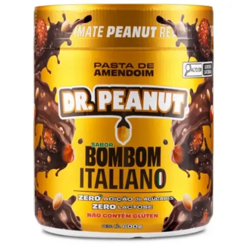 Pasta de Amendoim Sabor Bombom Italiano - Com Whey Protein 600g - Dr Peanut