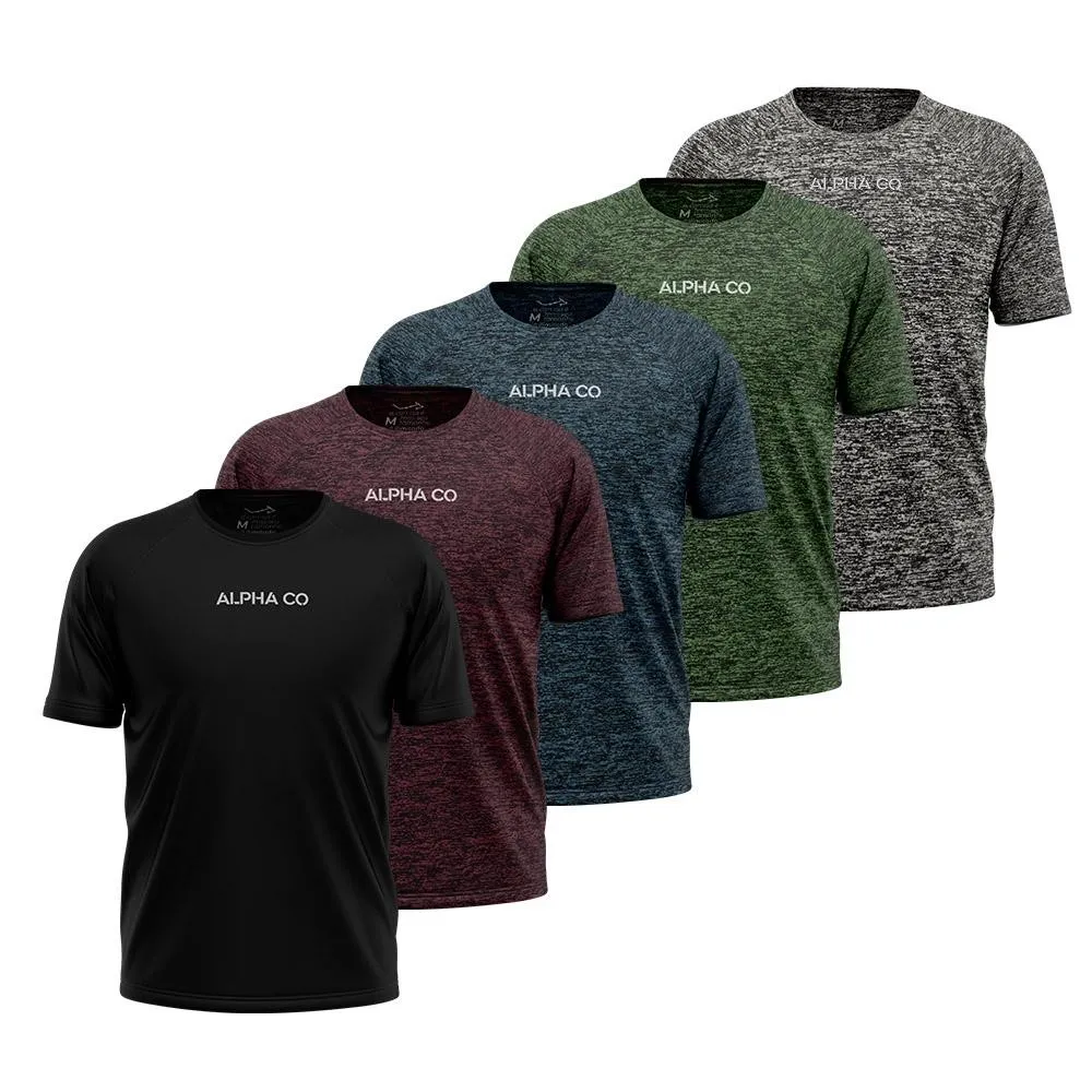 Kit 5 Camisetas Dry Alpha Co Masculina