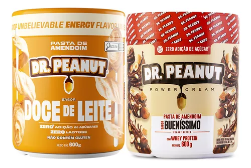 2x Pasta De Amendoim 600g Cada Dr Peanut - Varios Sabores