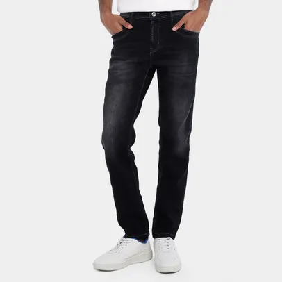 【Tam.: 42 44 46 e 48】Calça Jeans Slim Sawary Casual Masculina