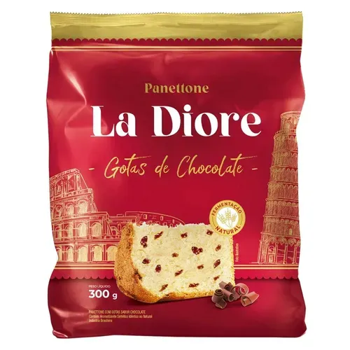 [LV02PG01] Panetone Chocolate Flowp La Diore 300g