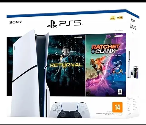 Console PlayStation 5 Slim Disc + 2 Jogos 1TB 1 Controle