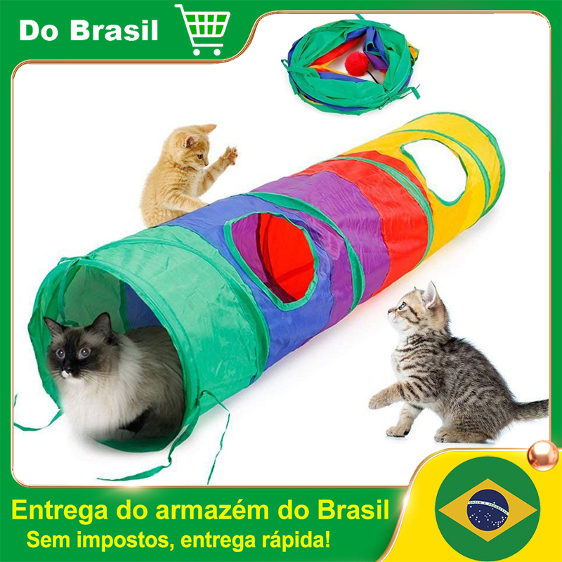 [DoBrasil] Túnel para gatos brinquedo interativo dobrável