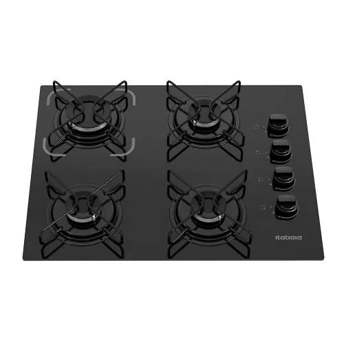 Cooktop Itatiaia Essencial 4 Bocas Vidro Preto Bivolt