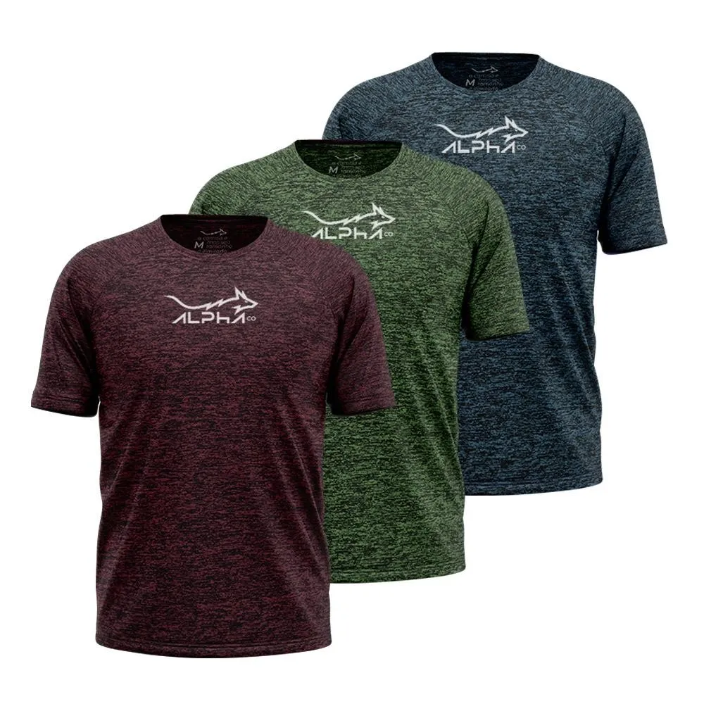 Kit 3 Camisetas Fluid Move Dry Alpha Co Masculina