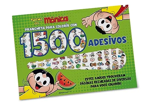 Turma Da Mônica - Prancheta para colorir com 1500 Adesivos: Volume 2