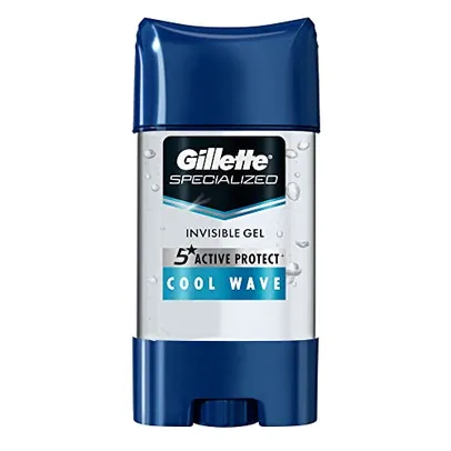 [+Por - R$19,46] Gel Antitranspirante Gillette Cool Wave 113g