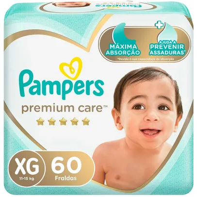 Fralda Pampers Premium Care XG - 60 Unidades 60 Unidades
