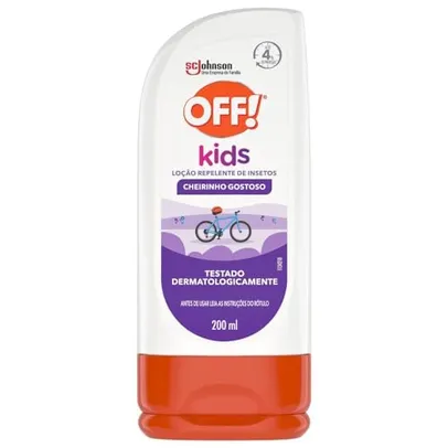OFF! Kids, Repelente Infantil de Mosquitos, Protege por até 4h, Loção, 200ml