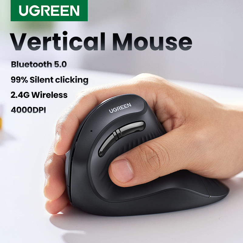 [Com Taxa/Navegador] Mouse vertical Bluetooth 5.0 4000DPI UGREEN