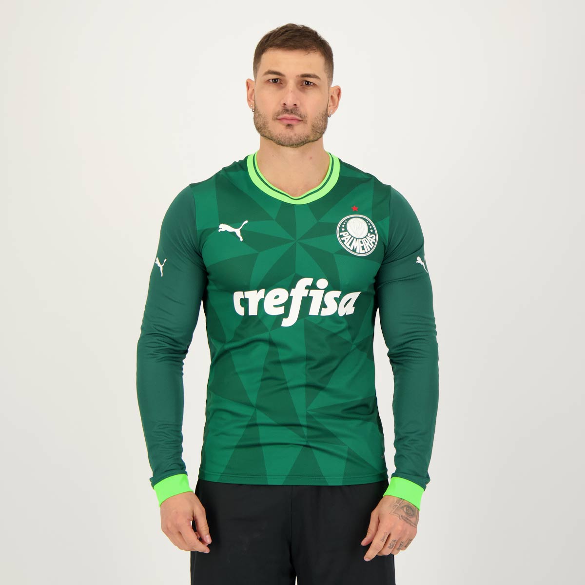 Camisa Puma Palmeiras I 2023 Manga Longa