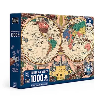 O Novo Mapa do Mundo: 1928 - Quebra-cabeça - 1000 peças - Toyster Brinquedos