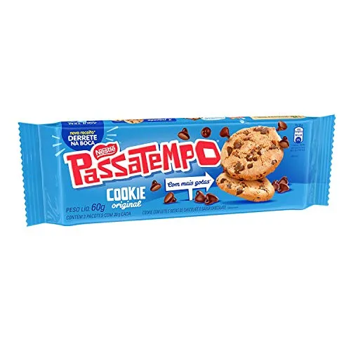 [REC +Por- R$2 ] Passatempo Cookie Leite Com Gotas De Chocolate 60G