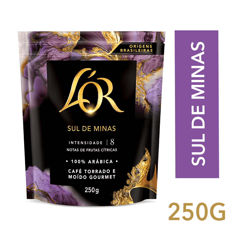Café Torrado e Moído L'OR Sul de Minas 250g + brindes