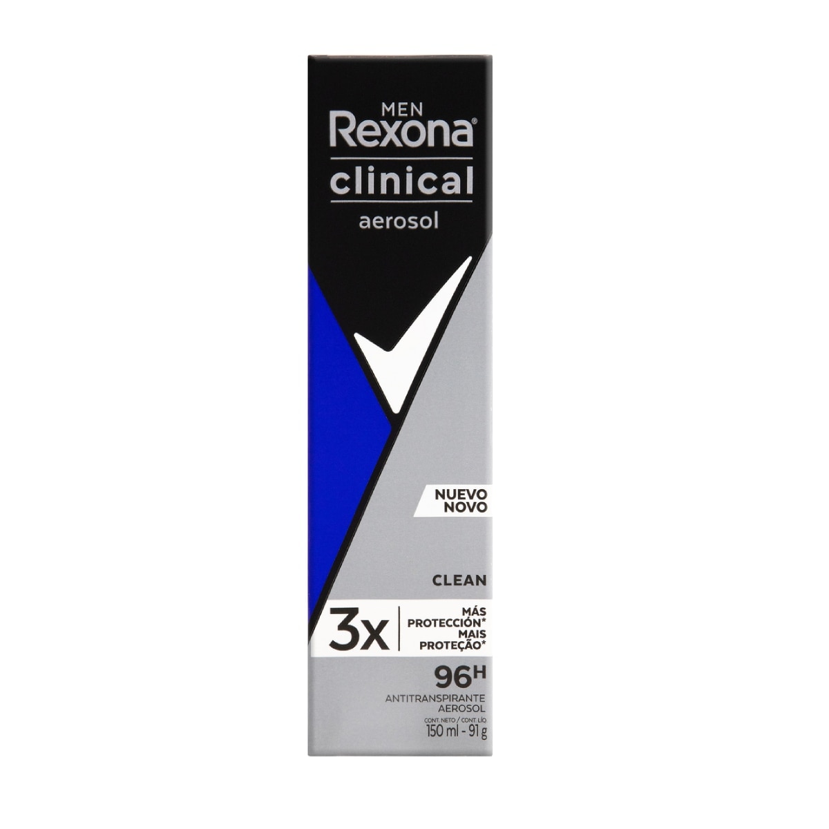 Desodorante Aerossol Rexona Men Clinical Clean 96h 150ml