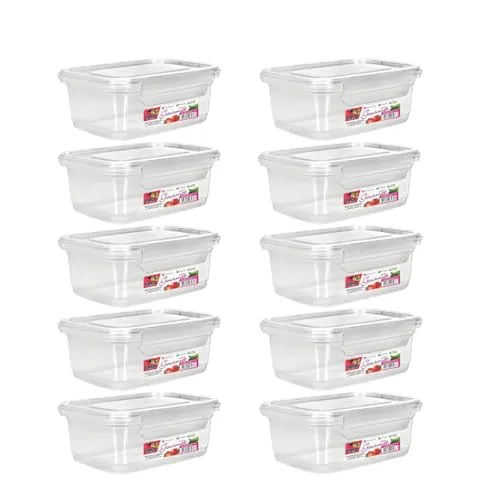 Kit 10 Potes Marmita Fitness 750ml Travas Freezer Microondas