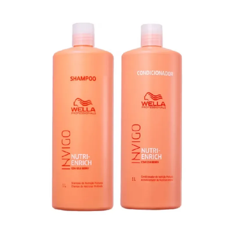 Kit Wella Pro Invigo Enrich Shampoo 1L + Condicionador 1L