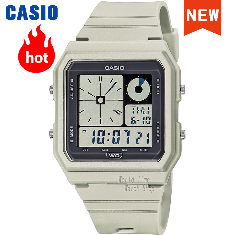 [TAXAS INCLUSAS] Relógio de pulso de Quartzo impermeável Casio, display duplo, quadrado vintage LF-20W