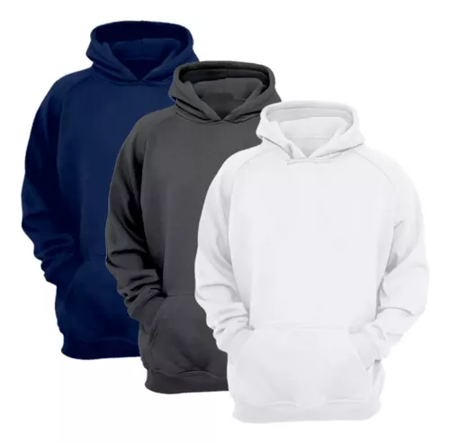 Kit 3 Blusa De Moletom Agasalho Quentinho Inverno Fofo Top