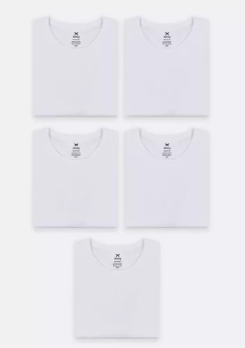 Kit Com 5 Camisetas Masculinas Básicas Hering
