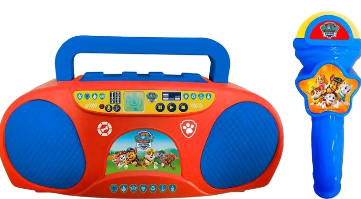 Patrulha Canina Boombox Karaokê Portátil
