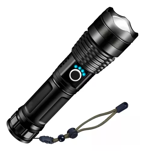 Lanterna Tática T9 Recarregável Luz Potente Camping Pesca