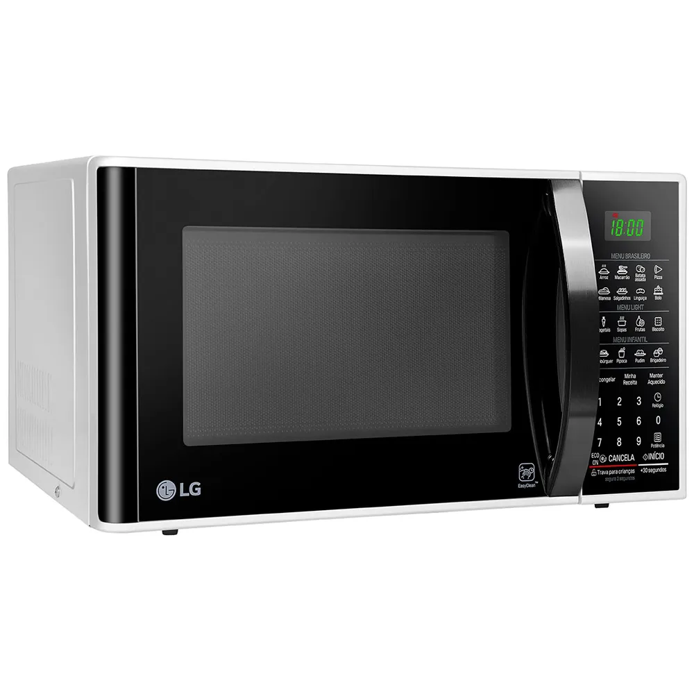 Micro-ondas LG 30 Litros 800W com Easy Clean Função Descongelar MS3091BC - Preto/Branco - 110 Volts