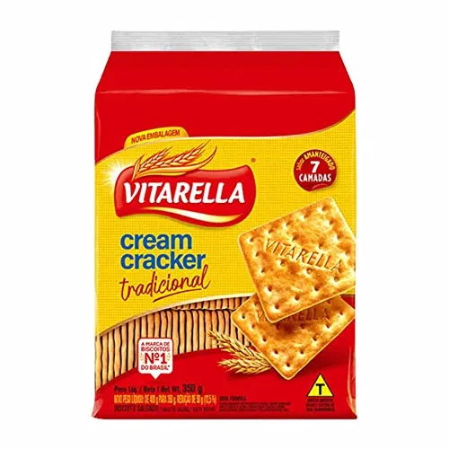 [REC +Por- R$4] Biscoito Salgado Cream Cracker 350g - Vitarella