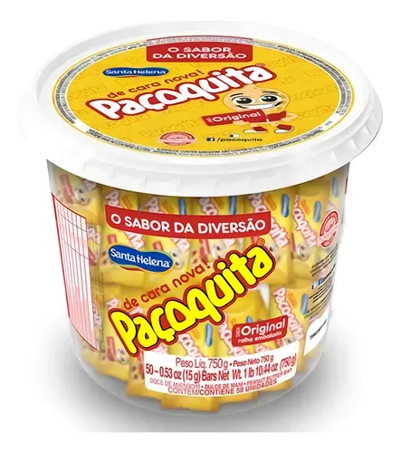 Pote Paçoca Rolha Paçoquita Individual 50und - Santa Helena