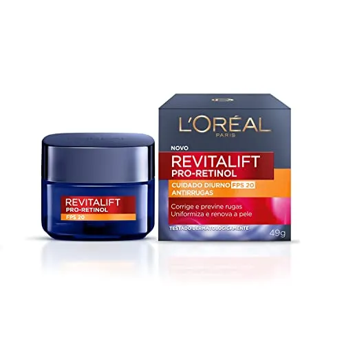 (Pague 2 Leve 3/REC R$ 33,9] L'Oréal Paris Creme Facial Antirrugas Revitalift Pro Retinol Cuidado Diurno FPS20, 49g